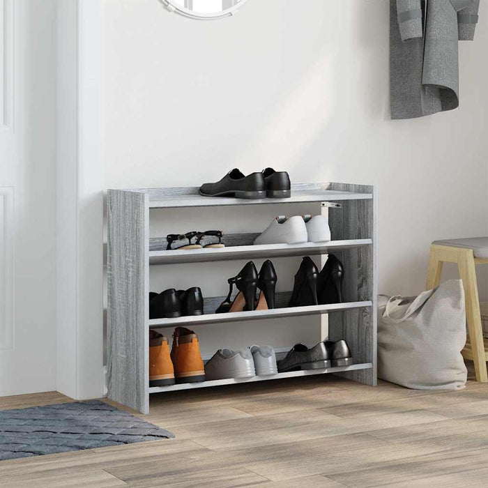 Shoe Rack Grey Sonoma 80x25x62 cm Engineered Wood