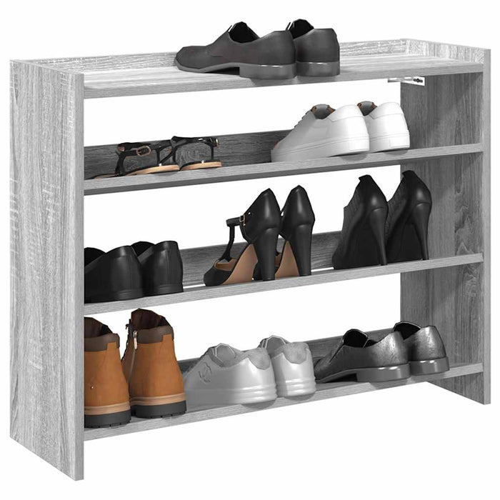 Shoe Rack Grey Sonoma 80x25x62 cm Engineered Wood