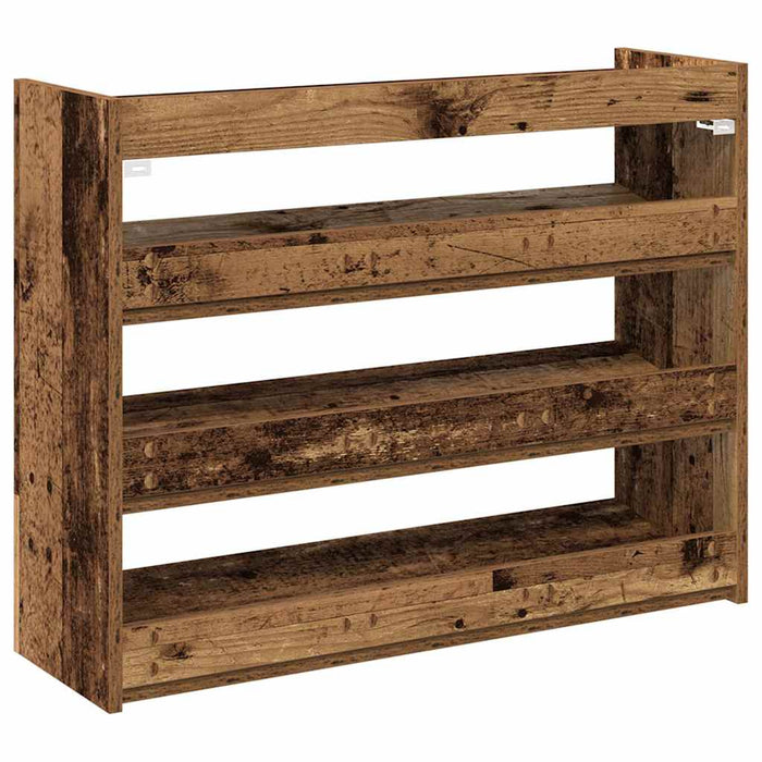 Shoe Rack Old Wood 80x25x62 cm Engineered Wood