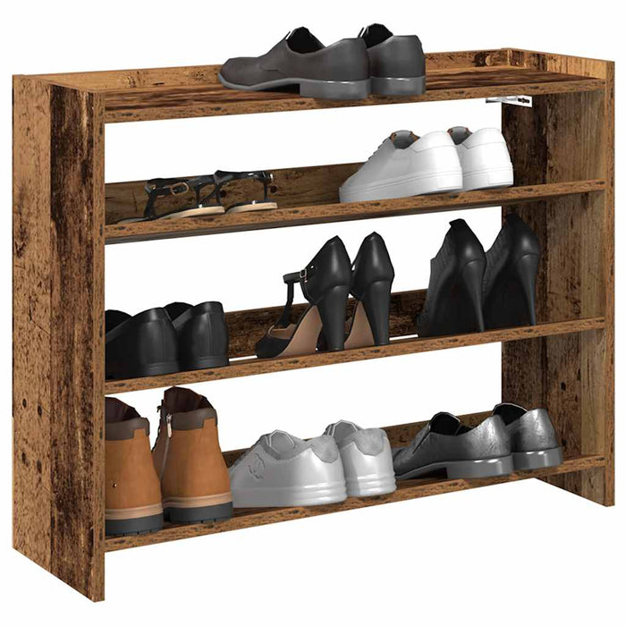 Shoe Rack Old Wood 80x25x62 cm Engineered Wood