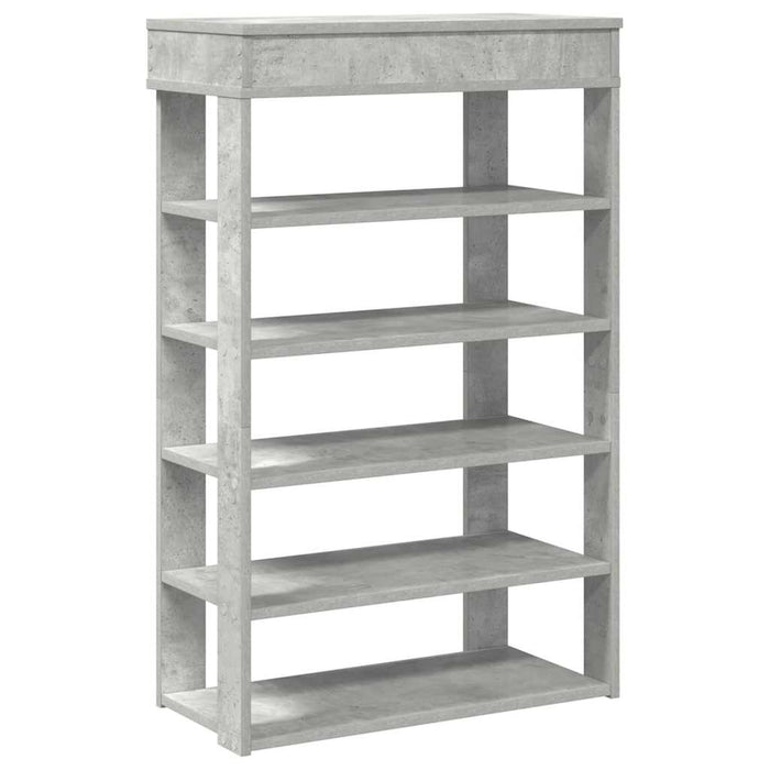 Shoe Rack Concrete Grey 60x30x98 cm Engineered Wood