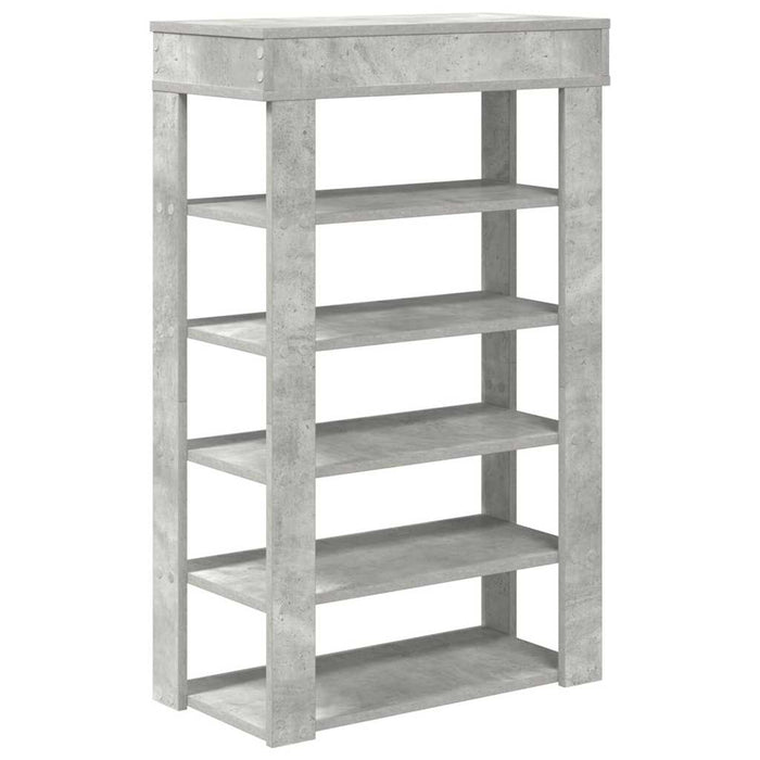 Shoe Rack Concrete Grey 60x30x98 cm Engineered Wood