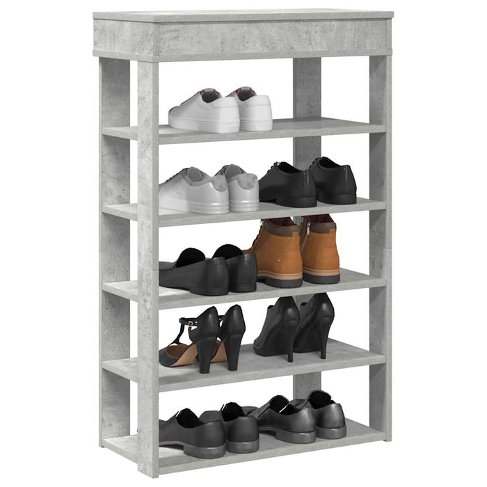 Shoe Rack Concrete Grey 60x30x98 cm Engineered Wood