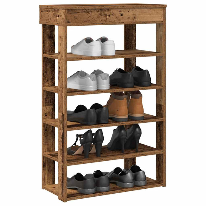 Shoe Rack Old Wood 60x30x98 cm Engineered Wood