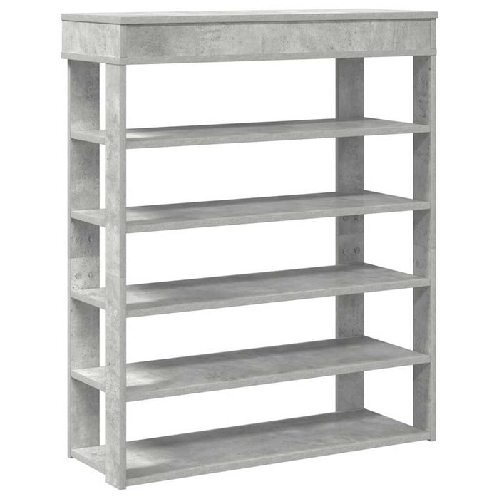 Shoe Rack Concrete Oak 80x30x98 cm Engineered Wood