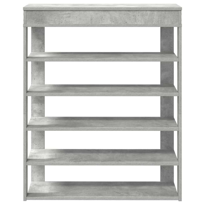 Shoe Rack Concrete Oak 80x30x98 cm Engineered Wood