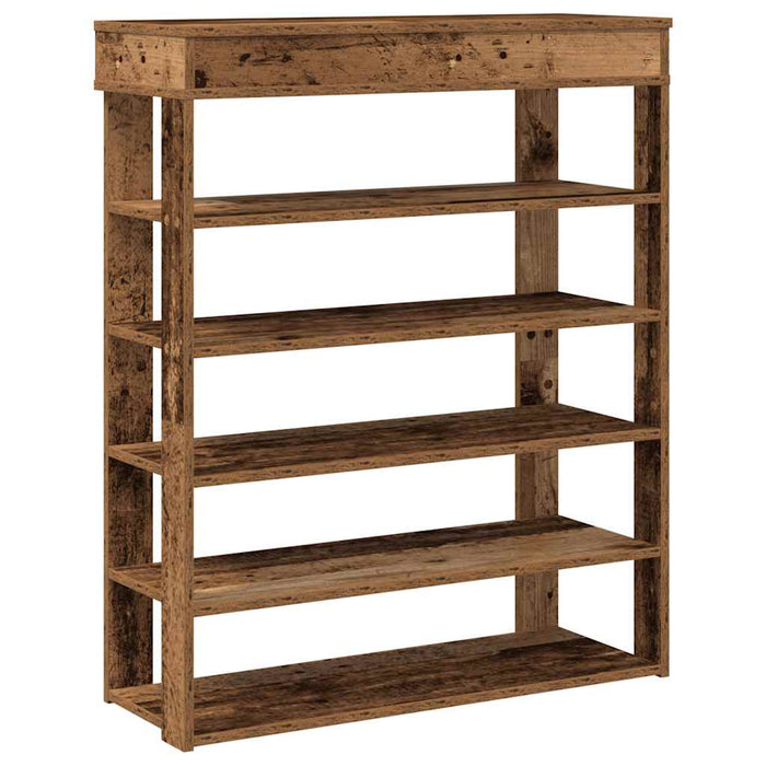 Shoe Rack Old Wood 80x30x98 cm Engineered Wood