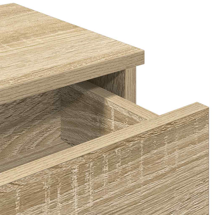 Настенная полка с ящиками Sonoma Oak 80x31x17 см Инженерное дерево