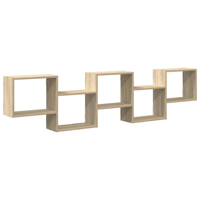 Wall Cube Shelf 5 Compartments Sonoma Oak Engineered Wood