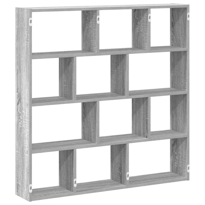 Wall Cube Shelf 12 Compartments Grey Sonoma Engineered Wood