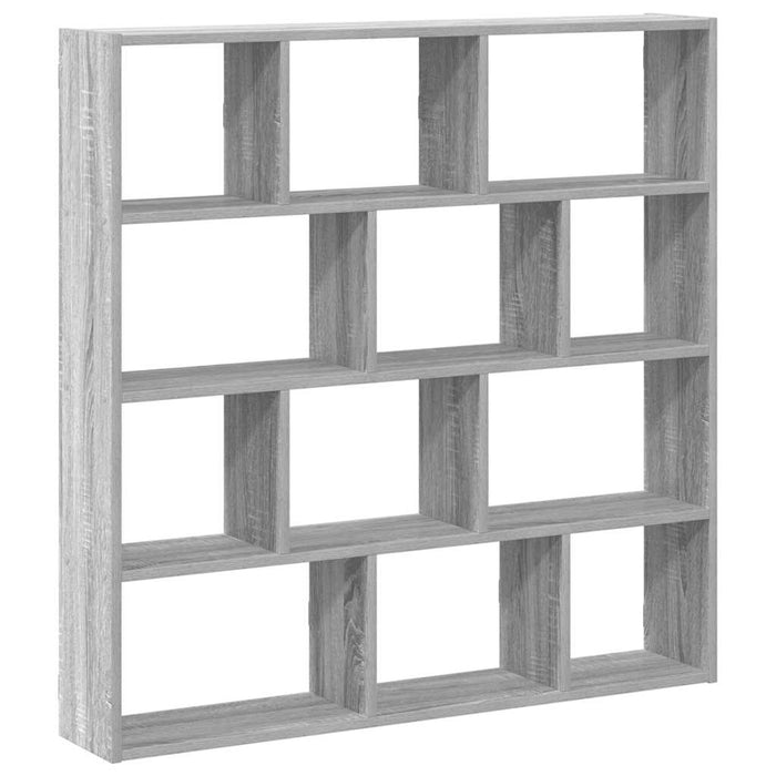 Wall Cube Shelf 12 Compartments Grey Sonoma Engineered Wood