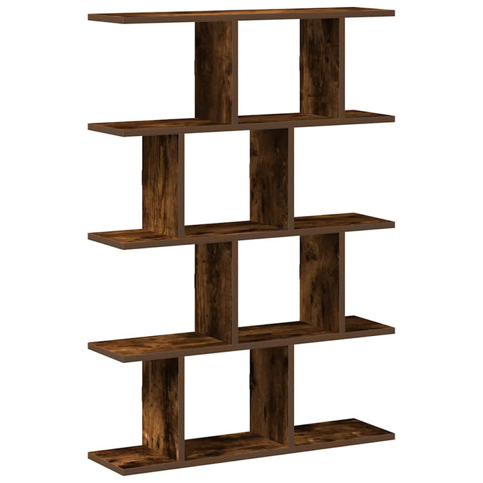 Wall Cube Shelf 12 Compartments Smoked Oak Engineered Wood