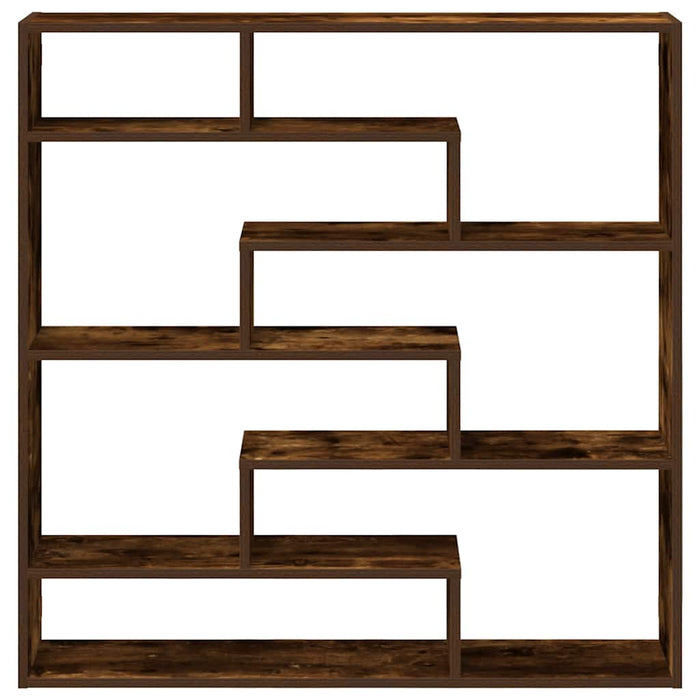 Wall Cube Shelf 7 Compartments Smoked Oak Engineered Wood