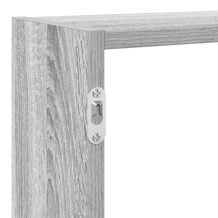 Wall Cube Shelf 7 Compartments Grey Sonoma Engineered Wood