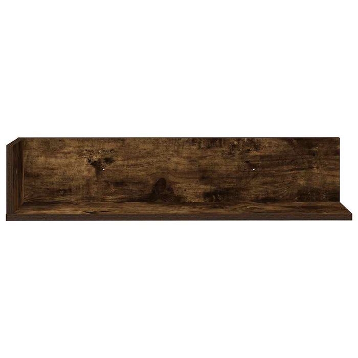 Wall Shelves 2 pcs Smoked Oak 75x16.5x16.5 cm Engineered Wood