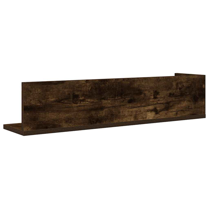 Wall Shelves 2 pcs Smoked Oak 75x16.5x16.5 cm Engineered Wood