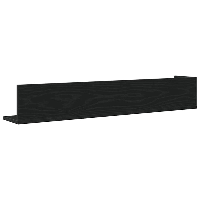 Wall Shelves 2 pcs Black 100x16.5x16.5 cm Engineered Wood