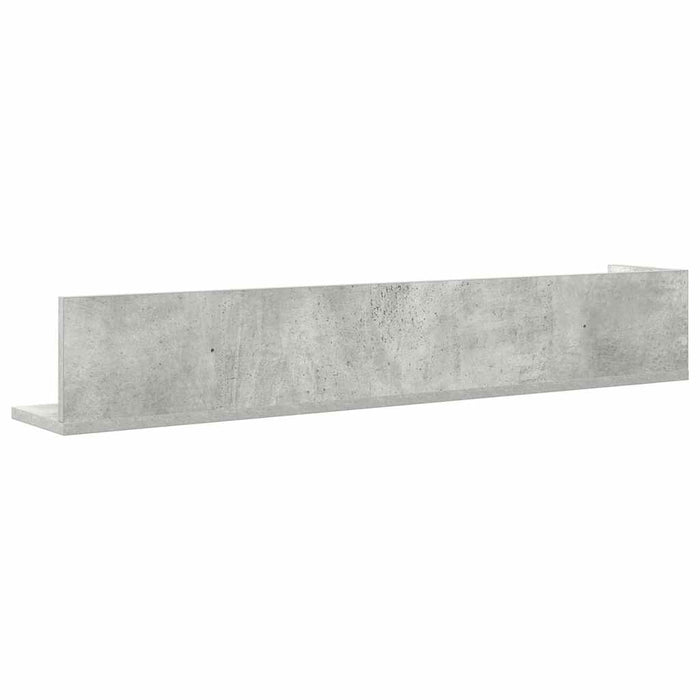 Wall Shelves 2 pcs Concrete Grey 100x16.5x16.5 cm Engineered Wood