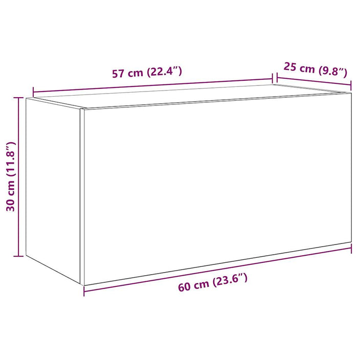 Стенен шкаф за баня бял 60x25x30 см инженерно дърво