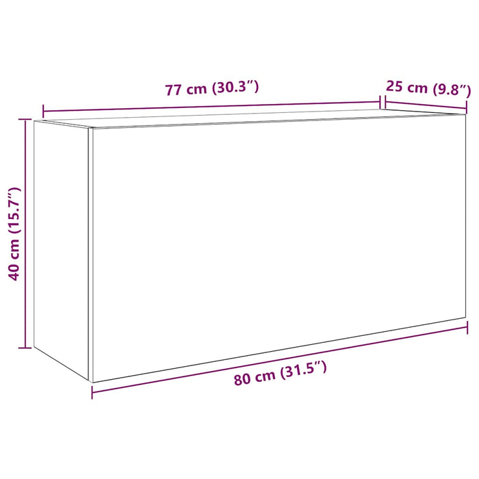 Стенен шкаф за баня кафяв дъб 80x25x40 см инженерно дърво