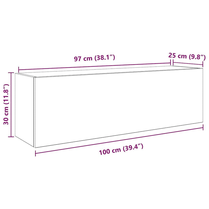 Стенен шкаф за баня бетонно сиво 100x25x30 см инженерно дърво