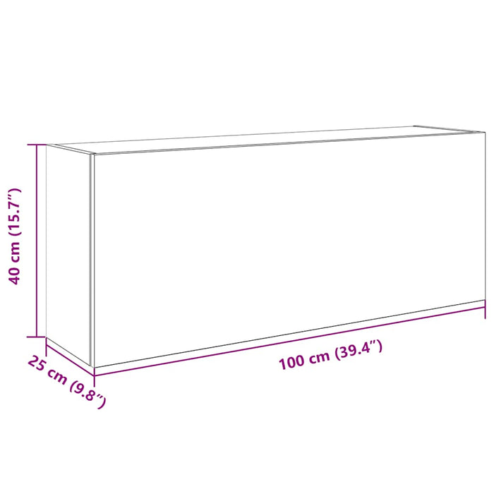 Стенен шкаф за баня черен 100x25x40 см инженерно дърво