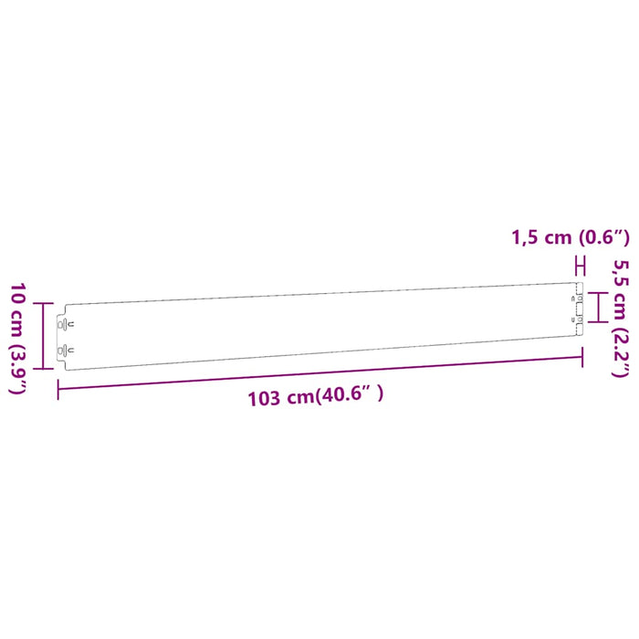 Borduri de gazon 10 buc Antracit 10x103 cm Otel laminat la rece