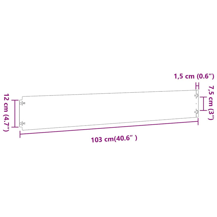 Borduri de gazon 10 buc 15x103 cm Otel inoxidabil