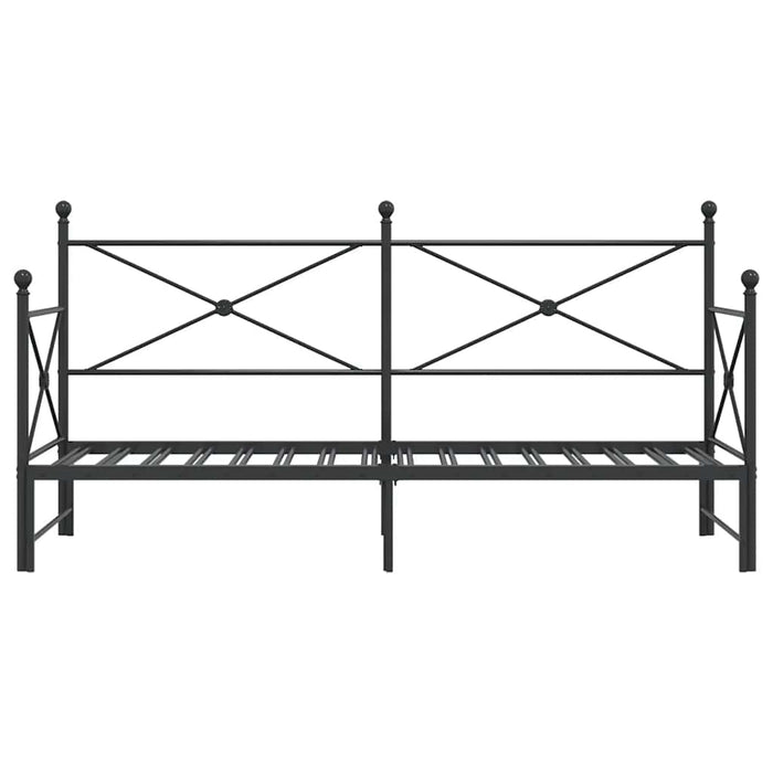 Легло с походка без матрак Черно 80x200 см стомана