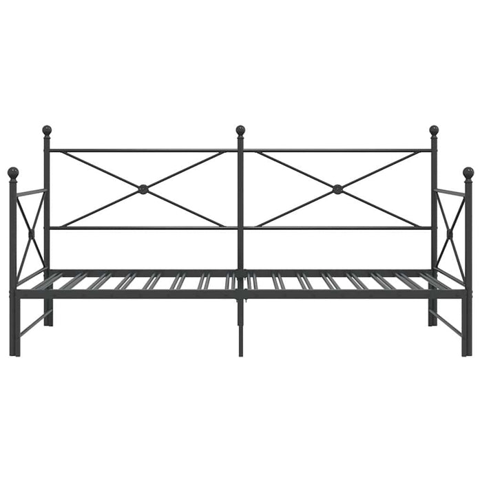 Легло с походка без матрак Черен 100x190 см стомана