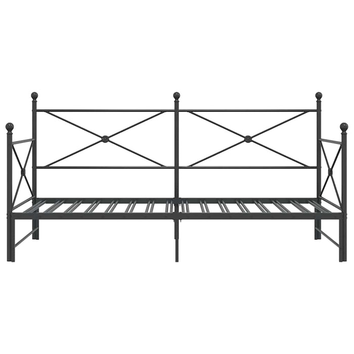 Легло с походка без матрак Черно 100x200 см стомана