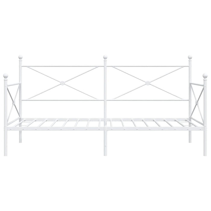Дневно легло без матрак Бяло 100x200 см стомана