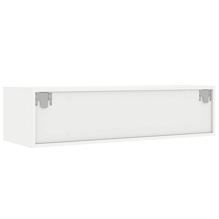 TV Cabinet with LED Lights White 100X35.5x25 cm