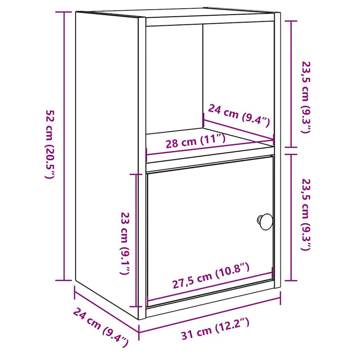 Bibliotecă Stejar Sonoma 31x24x52 cm Lemn prelucrat