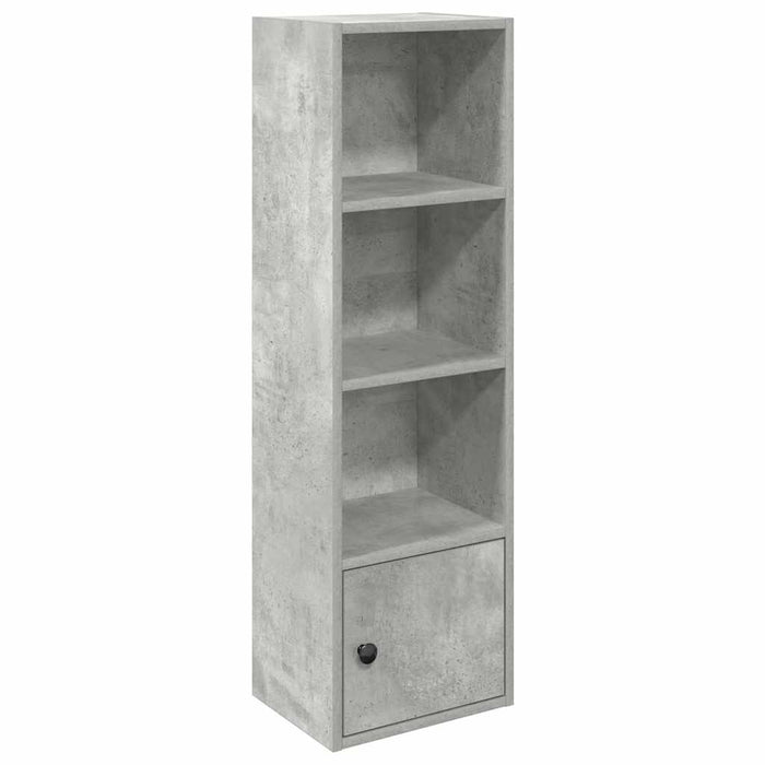 Bibliotecă Beton Gri 31x24x102 cm Lemn de inginerie