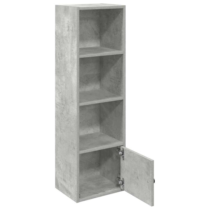 Bibliotecă Beton Gri 31x24x102 cm Lemn de inginerie