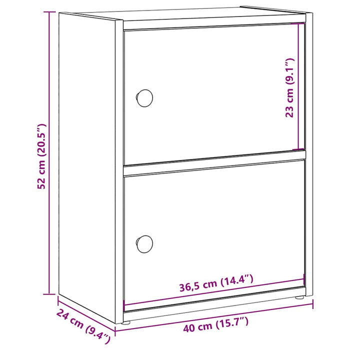 Bibliotecă Stejar Sonoma 40x24x52 cm Lemn prelucrat