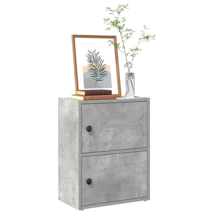 Bookcase Concrete Grey 40x24x52 cm Engineered Wood