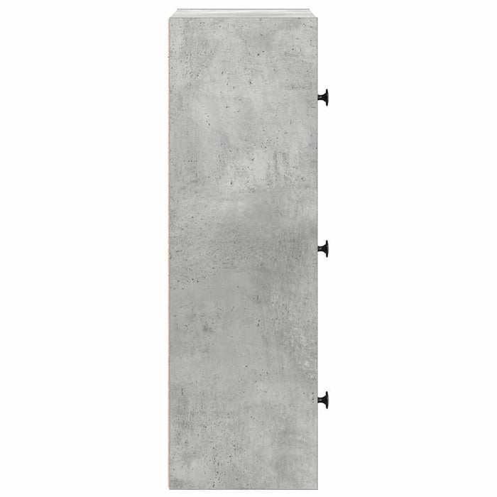 Bibliotecă Beton Gri 40x24x77 cm Lemn de inginerie