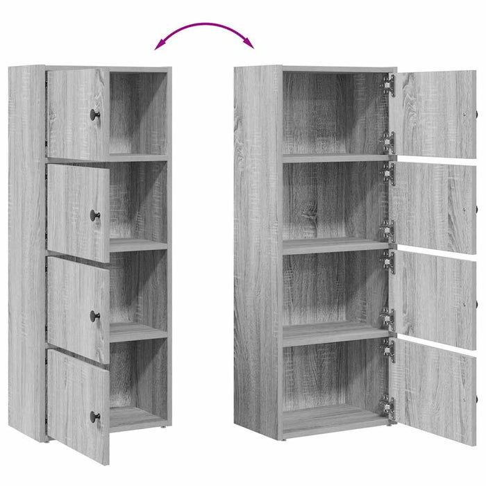 Bookcase Grey Sonoma 40x24x102 cm Engineered Wood