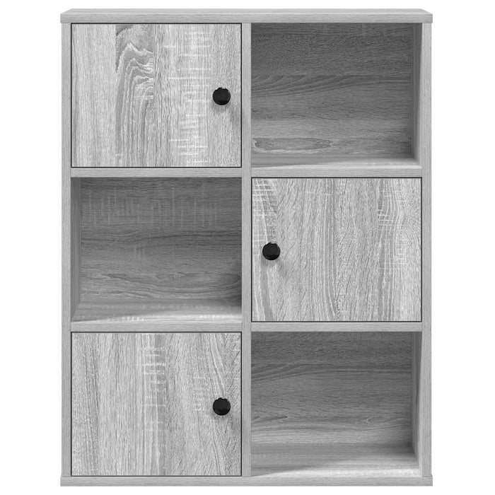 Bookcase Grey Sonoma 60x24x76.5 cm Engineered Wood