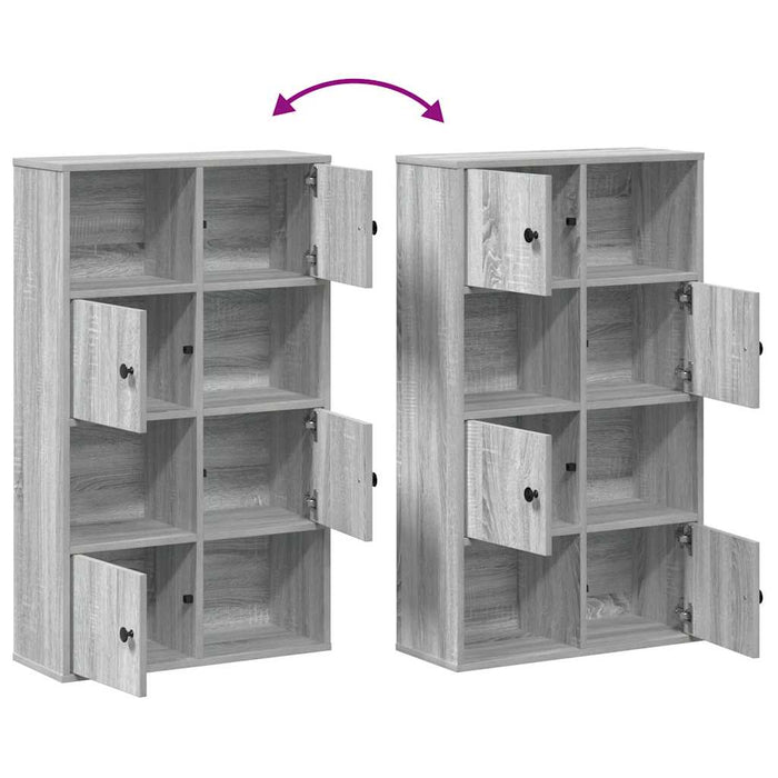 Bookcase Grey Sonoma 60x24x101.5 cm Engineered Wood