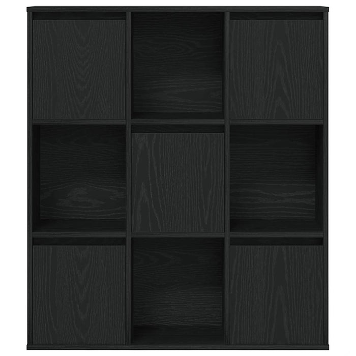 Bookcase Black Oak 89x24x101.5 cm Engineered Wood