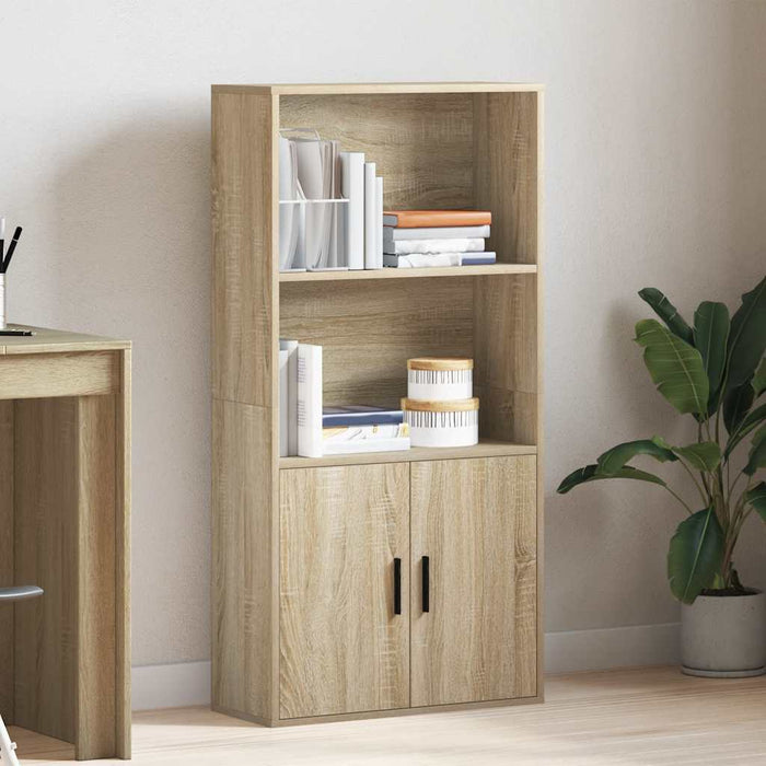 Bookcase Sonoma Oak 60x24x120 cm Engineered Wood