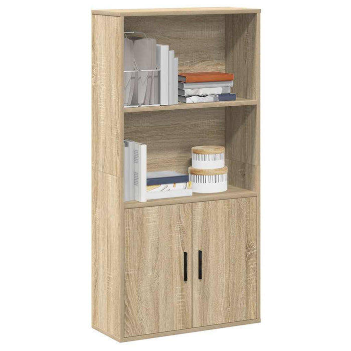 Bookcase Sonoma Oak 60x24x120 cm Engineered Wood