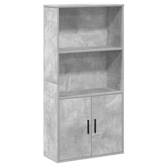 Bibliotecă Gri Beton 60x24x120 cm Lemn de inginerie