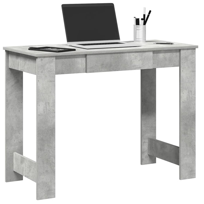 Desk Concrete Grey 100x45x75 cm Engineered Wood