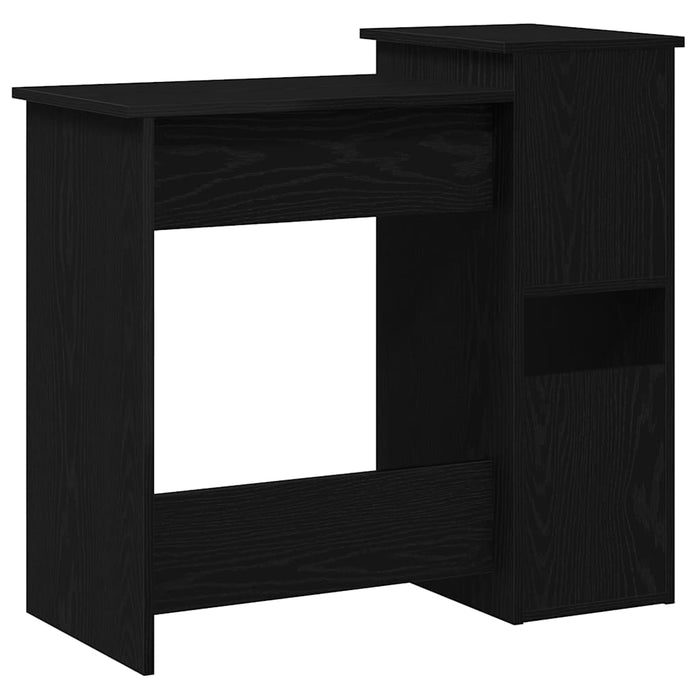 Birou cu Rafturi Negru 84x40x78 cm Lemn de Inginerie