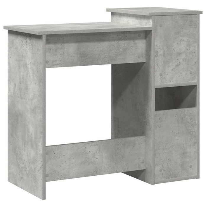 Birou cu rafturi Gri Beton 84x40x78 cm Lemn de inginerie