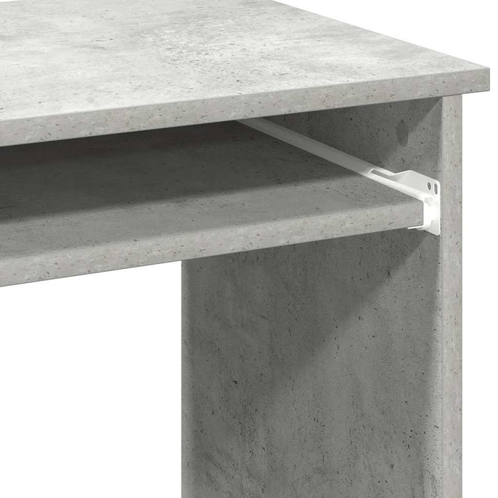 Birou cu rafturi Gri Beton 84x40x78 cm Lemn de inginerie